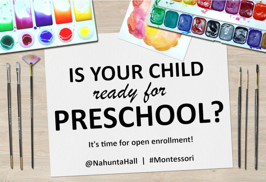 Montessori preschool enrollment flyer
